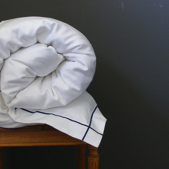 800TC Egyptian Cotton Duvet Cover with Criss Cross Satin Stitch
