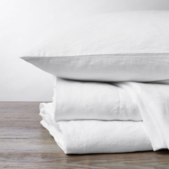 Pure Flax Linen plain finish pillowcase